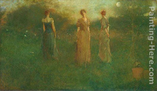 In the Garden painting - Thomas Wilmer Dewing In the Garden art painting